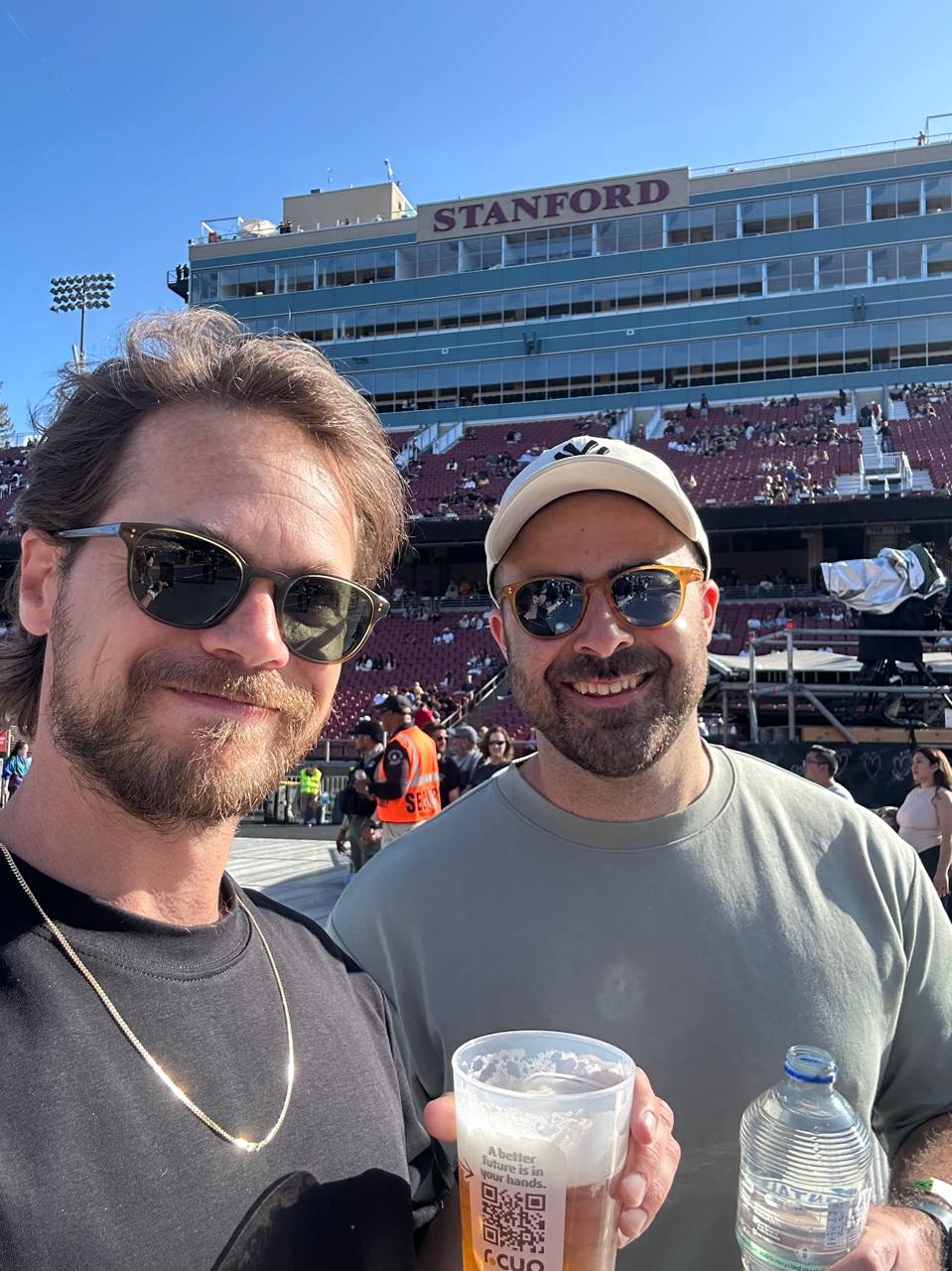 Uri and Shahar at Stanford Stadium